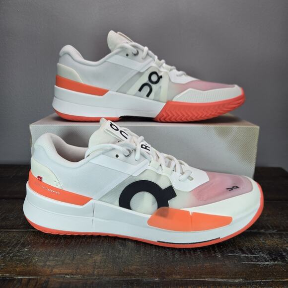 NEW On Cloud The Roger Pro 2 Womens Size 8 Court Tennis Shoes White Orange - Picture 1 of 12
